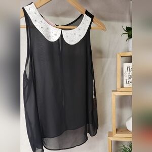 Ardene Black Sheer Blouse